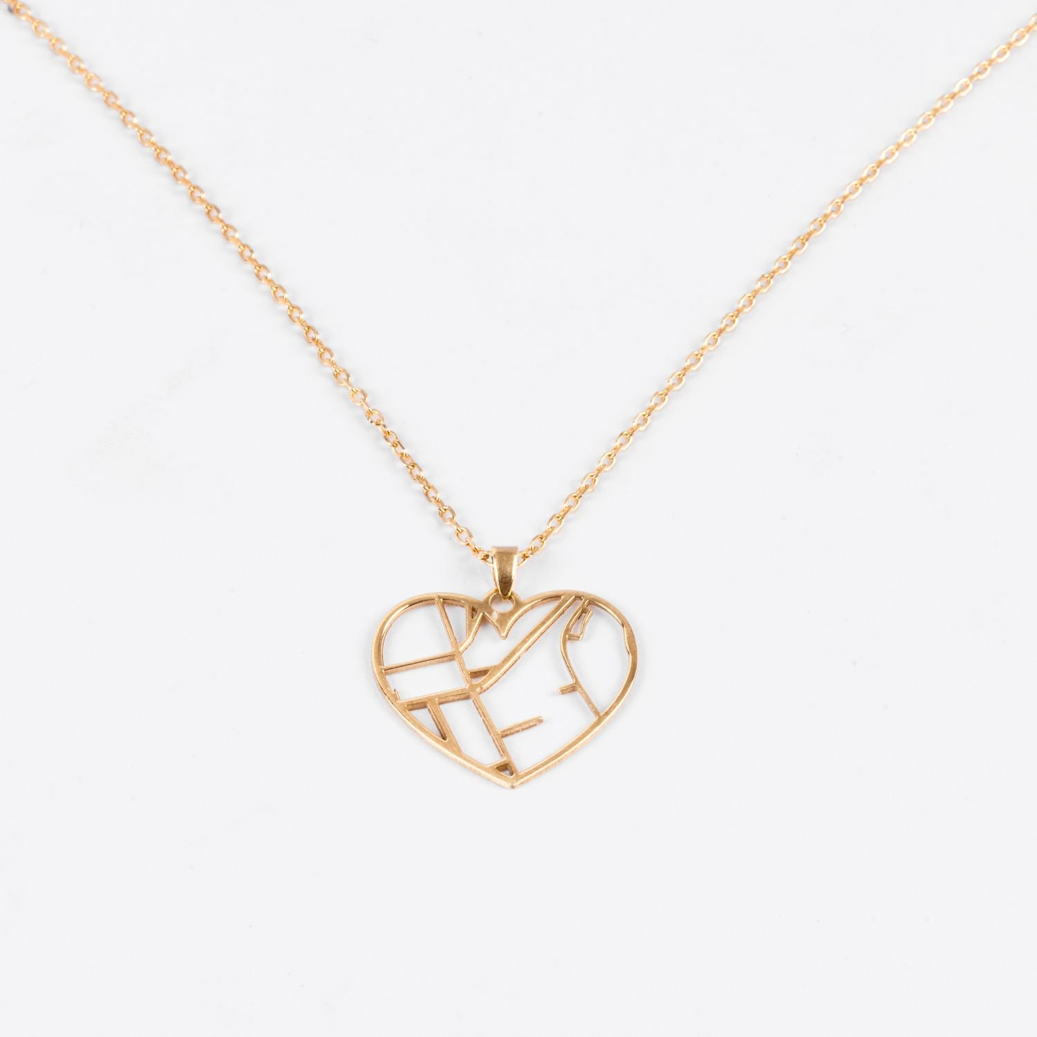 Heart Map Necklace