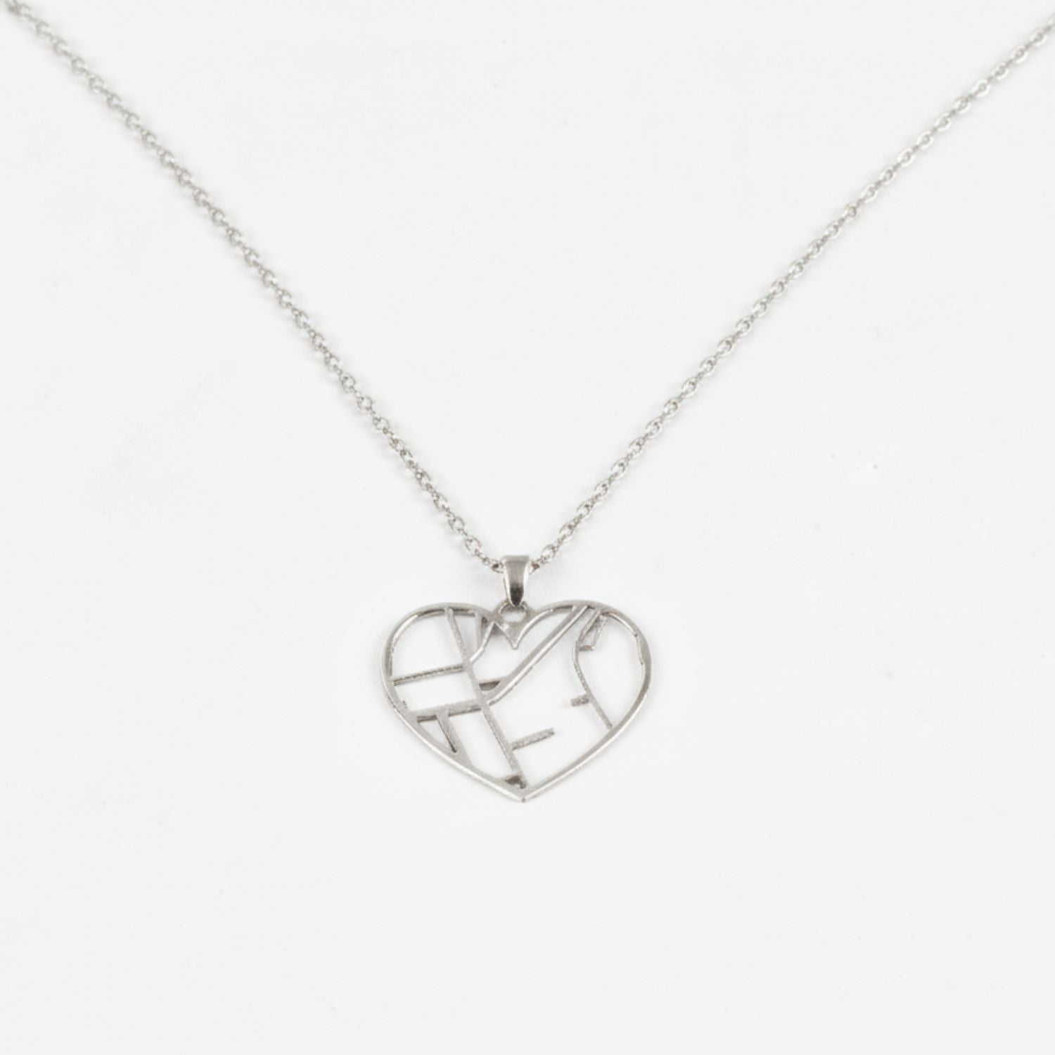 Heart Map Necklace