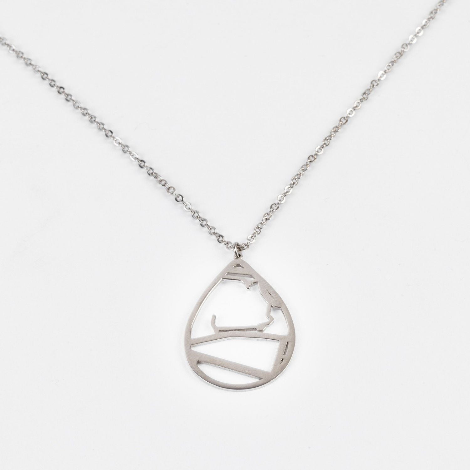 Teardrop Map Necklace
