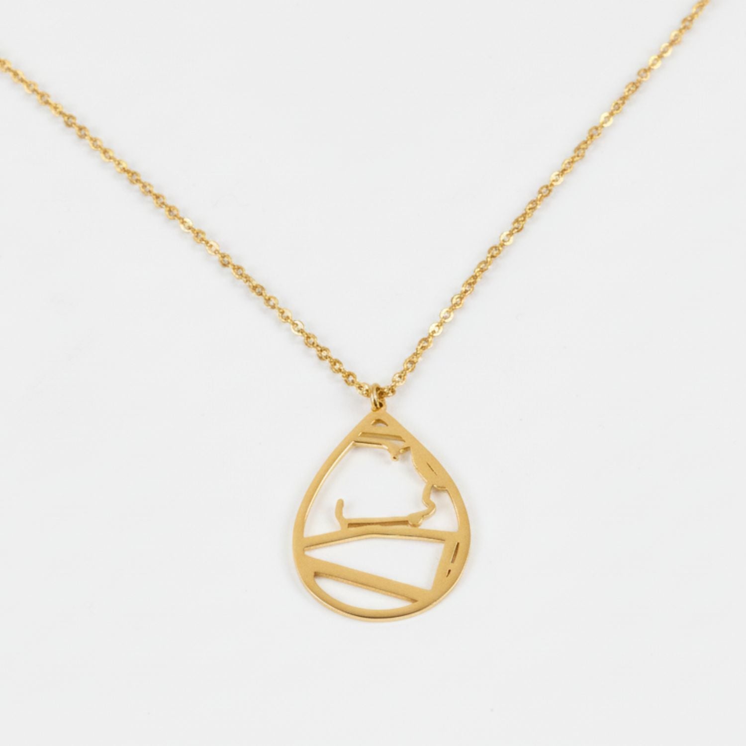 Teardrop Map Necklace